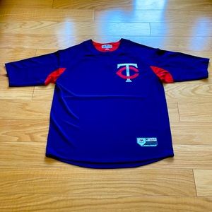 Authentic MN Twins Baseball Practice Jersey. Navy w/ red. New/Never worn.